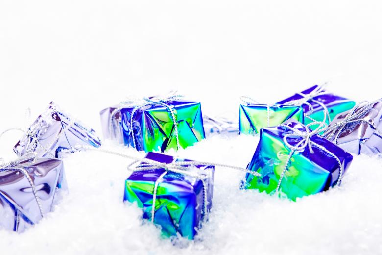 Free stock image of gift boxes in snow created by 2happy