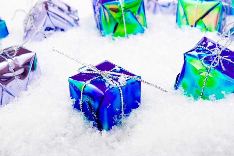 Free stock image of gift boxes in snow created by 2happy