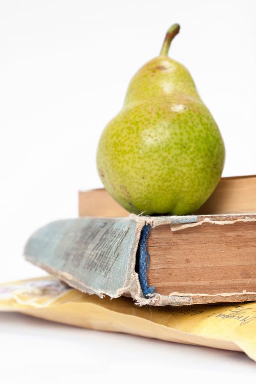 Free stock image of book and pear created by 2happy