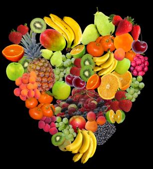 Free Stock Photo of Fruit Heart
