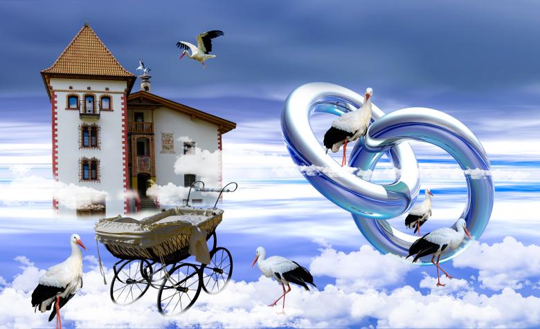 Free stock image of House on the Sky  created by Pixabay