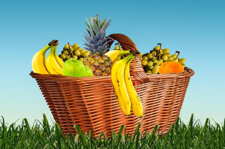 Free stock image of Fruit Basket created by Pixabay