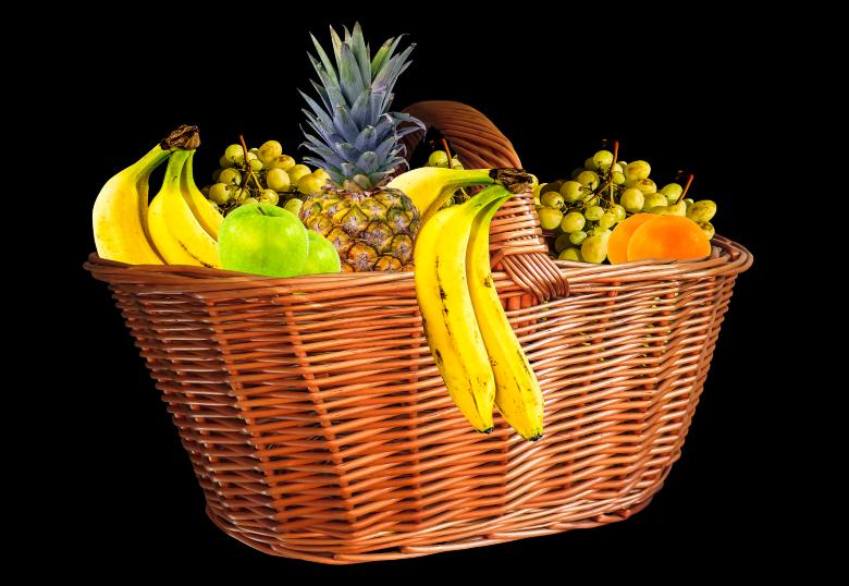 Free stock image of Fruit Basket created by Pixabay