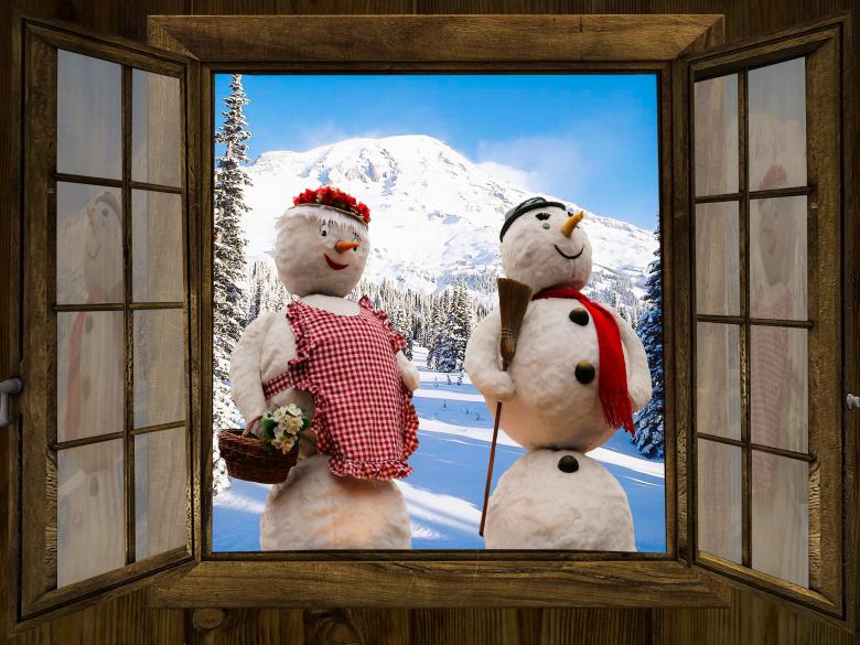 Free stock image of Snowmen on Christmas created by Pixabay