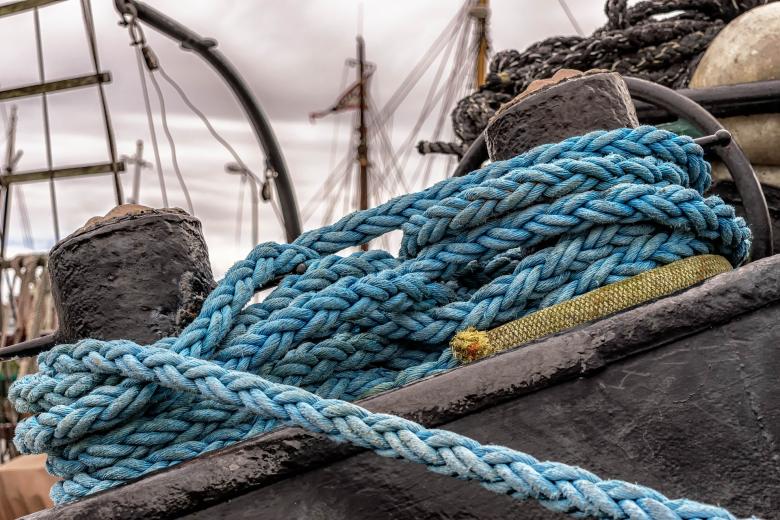 Free stock image of Blue Rope created by Pixabay