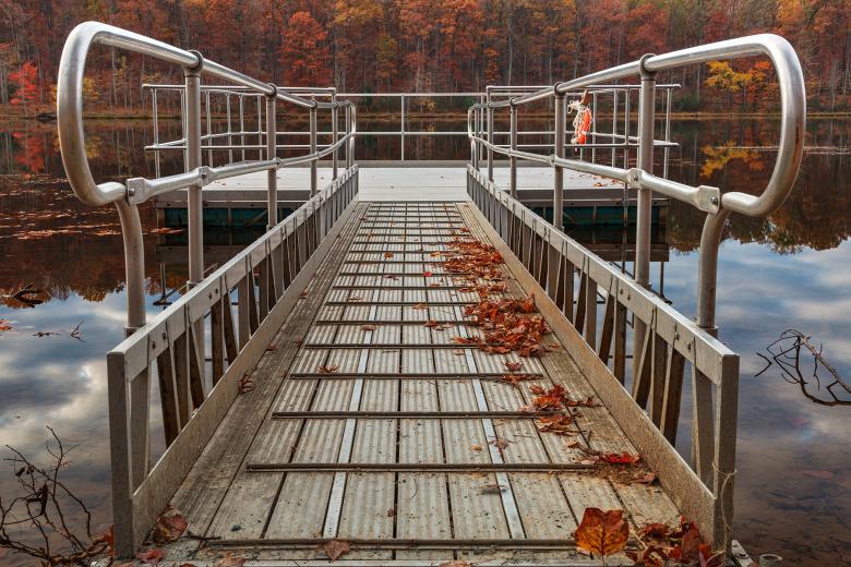 Free stock image of Autumn Lake Boardwalk - HDR created by Nicolas Raymond