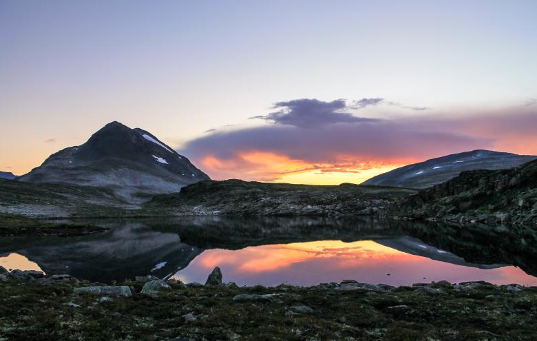 Free stock image of Beautiful Sunset in the Norwegian Mountains created by invisiblepower