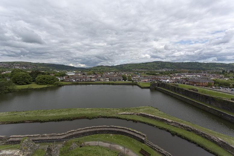 Free stock image of Caerphilly Castle created by Geoffrey Whiteway