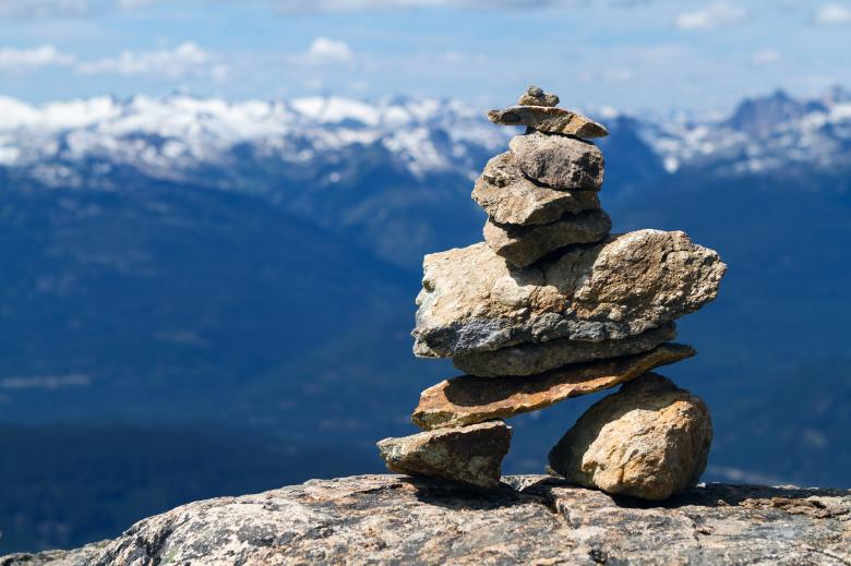 Free stock image of Inukshuk created by Geoffrey Whiteway
