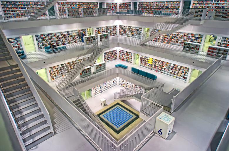 Free stock image of Stuttgart Library created by Pixabay