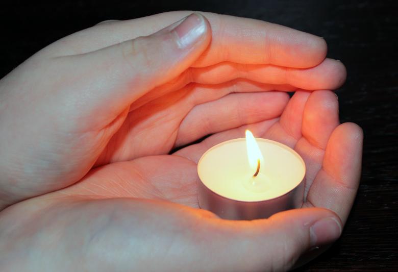 Free stock image of Candle in the Hand created by Pixabay