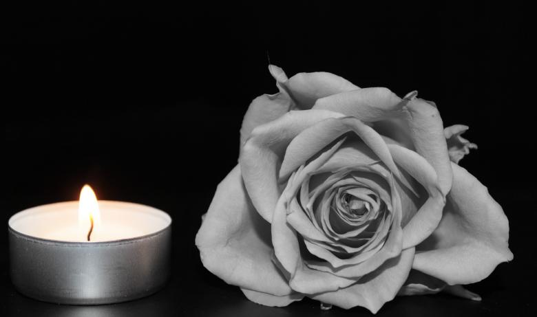 Free stock image of Candle and Rose created by Pixabay