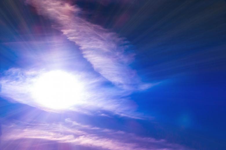 Free stock image of Blue Sunny Sky created by Pixabay