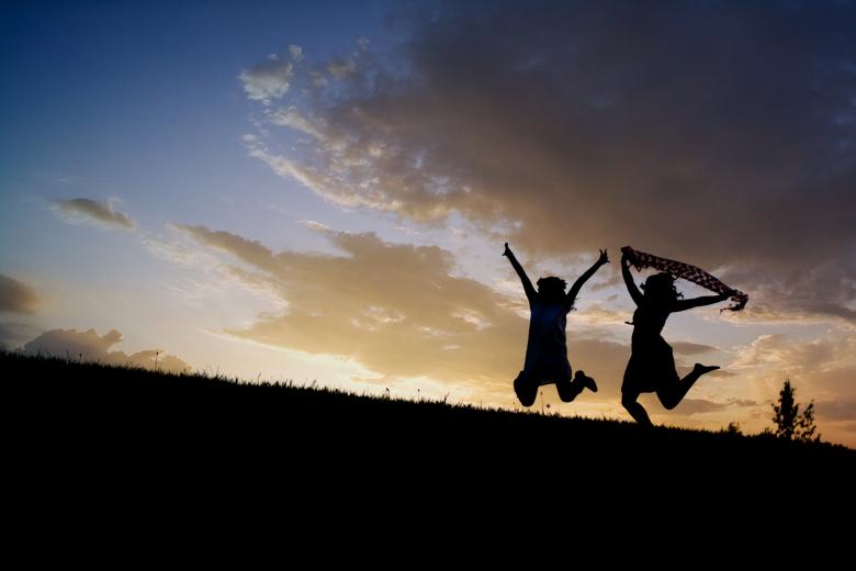 Free stock image of Jumping with Joy created by Pixabay