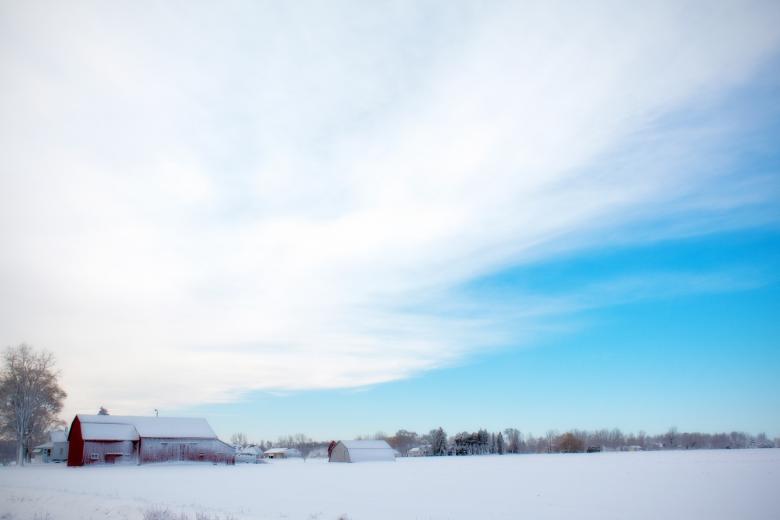 Free stock image of Winter Barn created by Pixabay