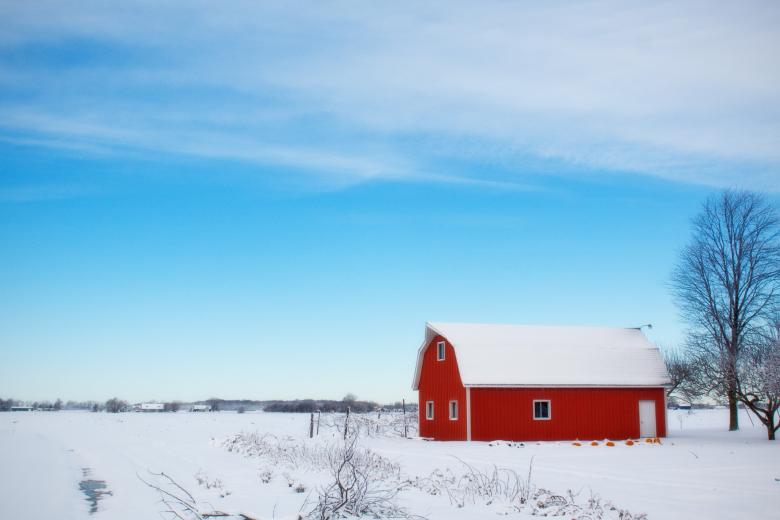 Free stock image of Red Winter Barn created by Pixabay