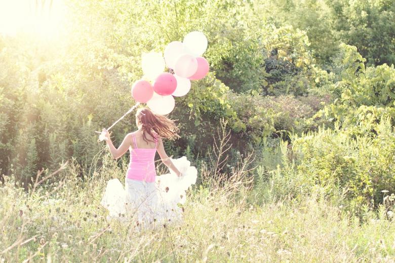 Free stock image of Girl with Balloons created by Pixabay