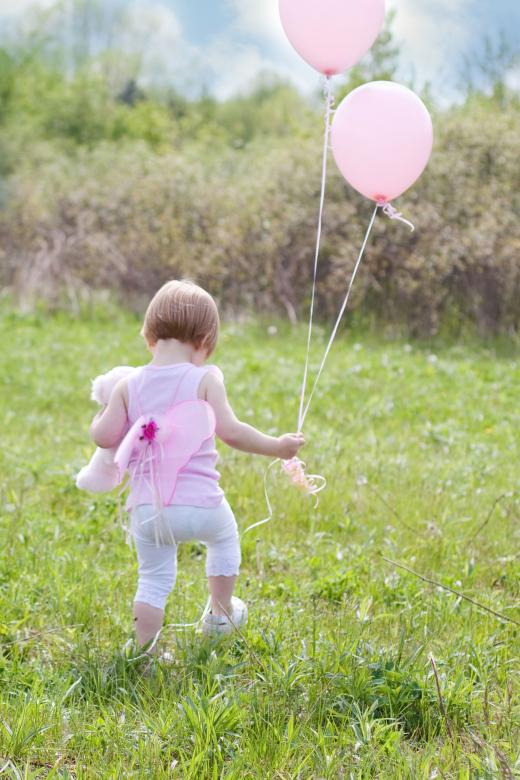 Free stock image of Girl with Balloons created by Pixabay