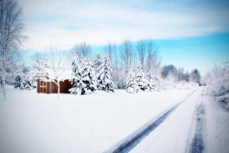 Free stock image of Frozen Road created by Pixabay