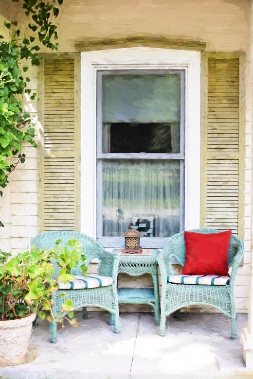 Free stock image of Country Porch created by Pixabay