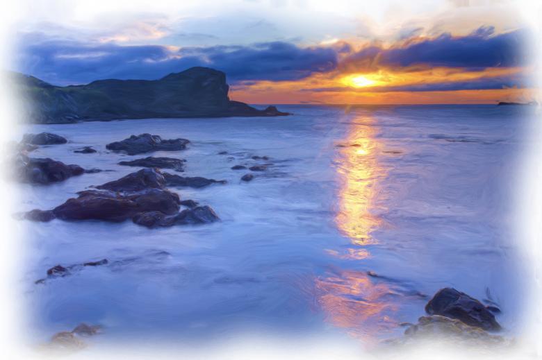 Free stock image of Oil Painted Landscape created by Geoffrey Whiteway