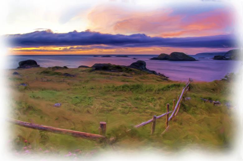 Free stock image of Oil Painted Seascape created by Geoffrey Whiteway