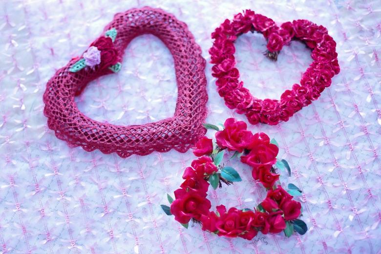 Free stock image of Red Heart Ornaments created by Pixabay