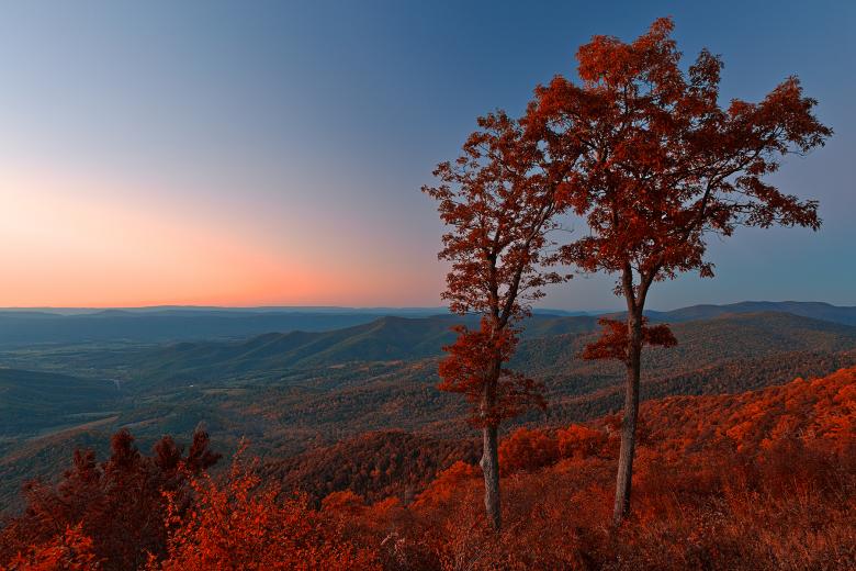 Free stock image of Shenandoah Twilight Overlook - Ruby Autumn HDR created by Nicolas Raymond