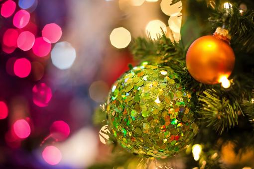 Glittering Christmas Bauble - Free Stock Photo