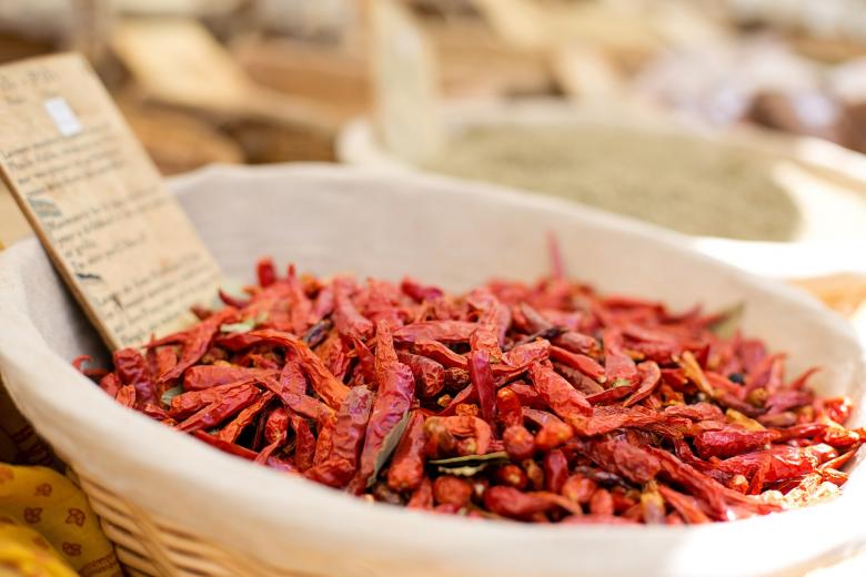 Free stock image of Dried Red Peppers created by Pixabay