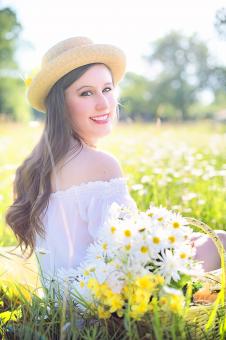 Free Stock Photo of Woman in the Field