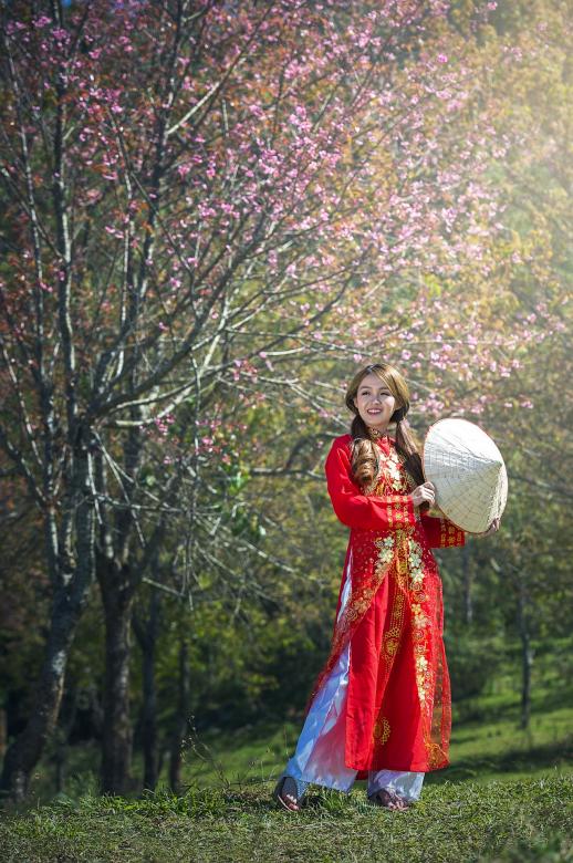 Free stock image of Girl in Red created by Pixabay