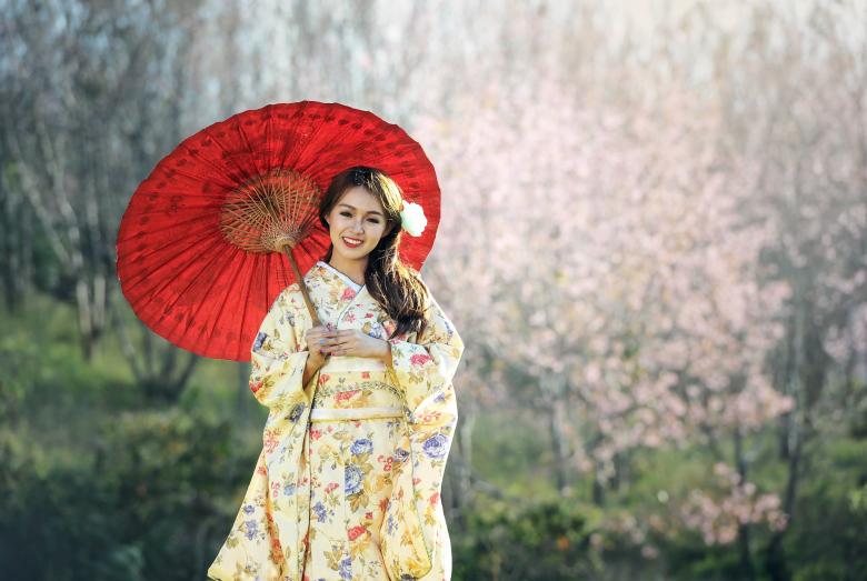 Free stock image of Beautiful Girl with Umbrella created by Pixabay