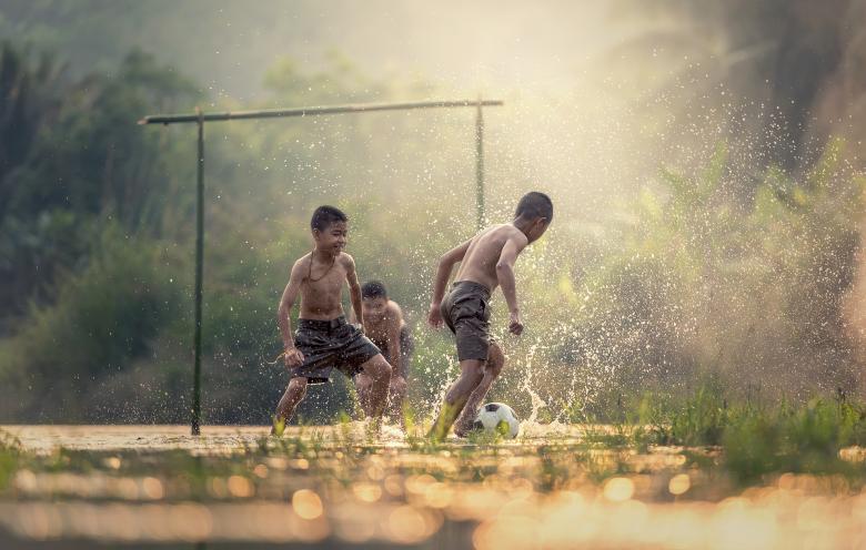 Free stock image of Kids Playing Football created by Pixabay