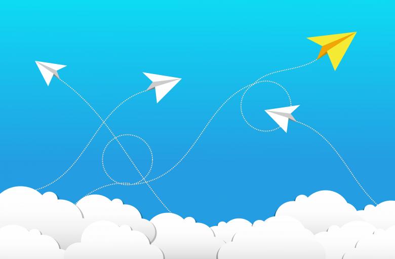Free stock image of Flying Paper Planes and Clouds - Cloud Computing Concept created by Jack Moreh