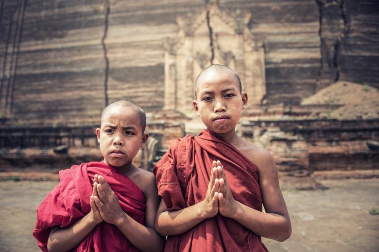 Free stock image of Little Monks created by Pixabay