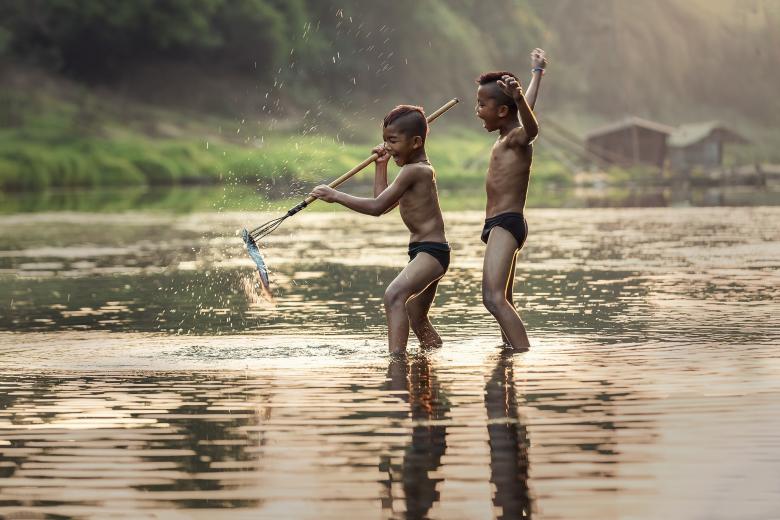 Free stock image of Kids Fishing created by Pixabay