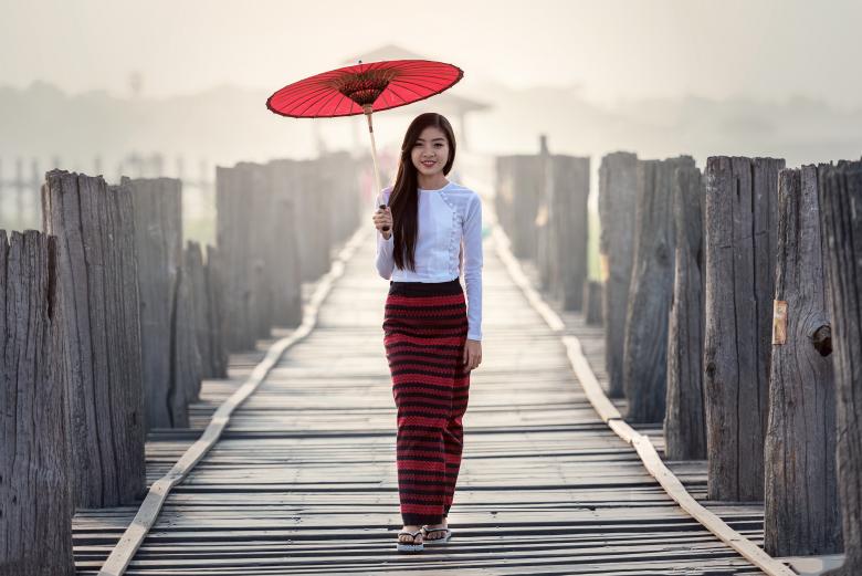 Free stock image of Girl with the Umbrella created by Pixabay