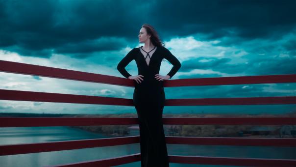 Girl Wearing Black Dress - Free Stock Photo