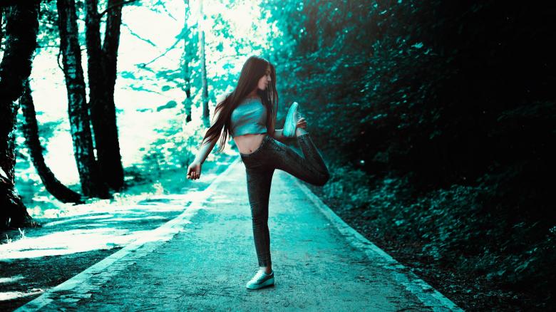 Free stock image of Girl in Tall Jeans created by Pixabay