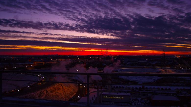 Free stock image of Winter Sunset created by Pixabay