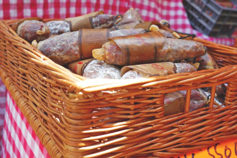 Free stock image of Salami Sausages created by Pixabay