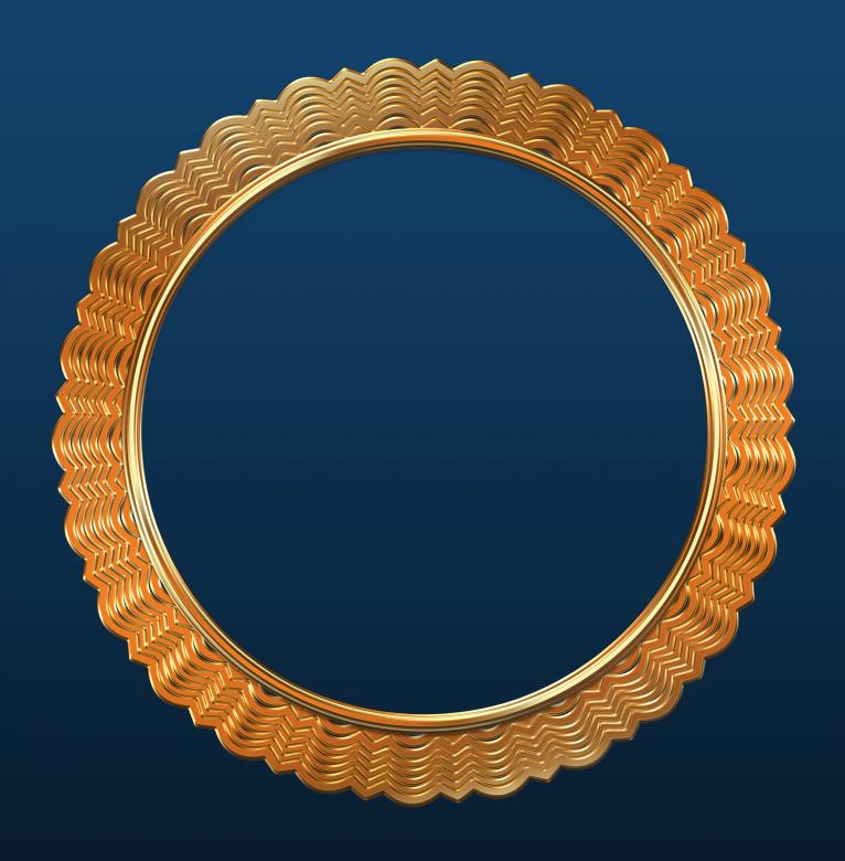 Free stock image of Round Golden Framing created by Pixabay