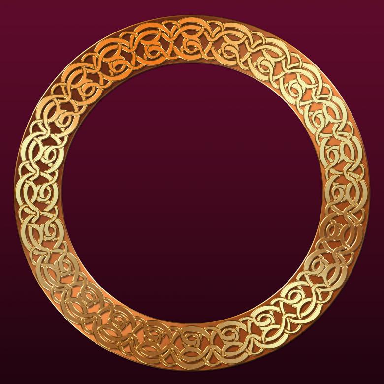 Free stock image of Round Gold Framing created by Pixabay