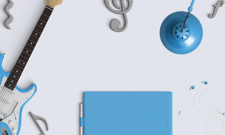 Free stock image of Blue Guitar created by Pixabay