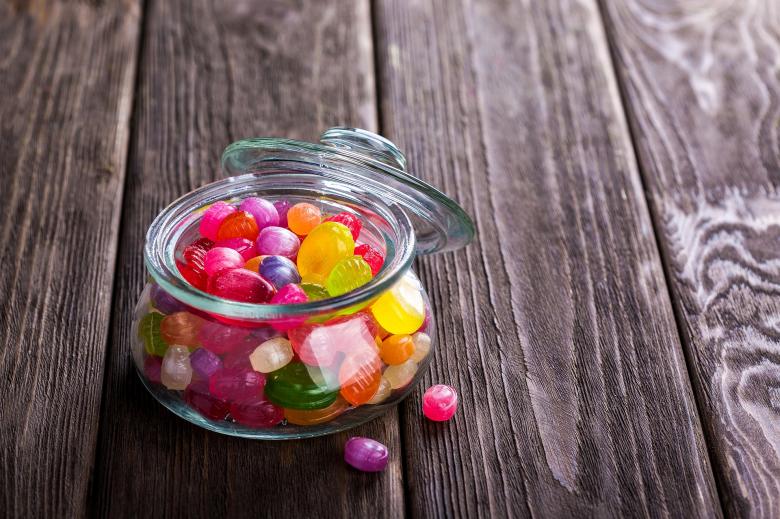 Free stock image of Candies in a Jar created by Pixabay