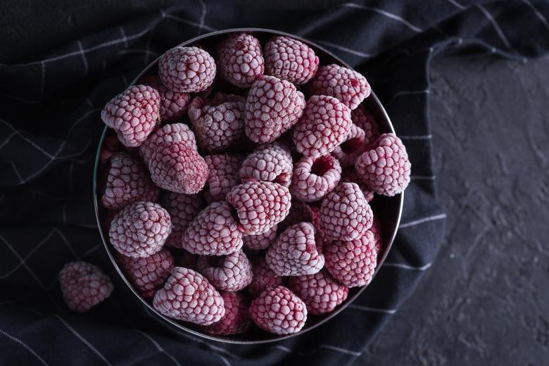 Free stock image of Frozen Raspberries created by Pixabay