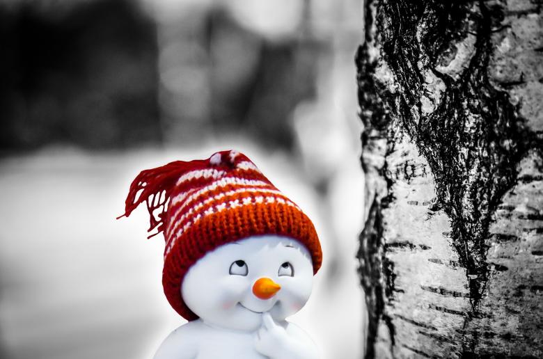 Free stock image of Snow Man created by Pixabay