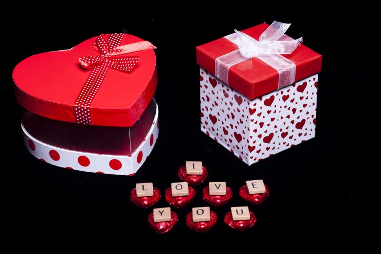 Free stock image of Gift boxes with I Love You created by Geoffrey Whiteway