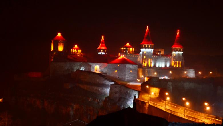 Free stock image of Ukrainian Castle at Night created by Svetlana